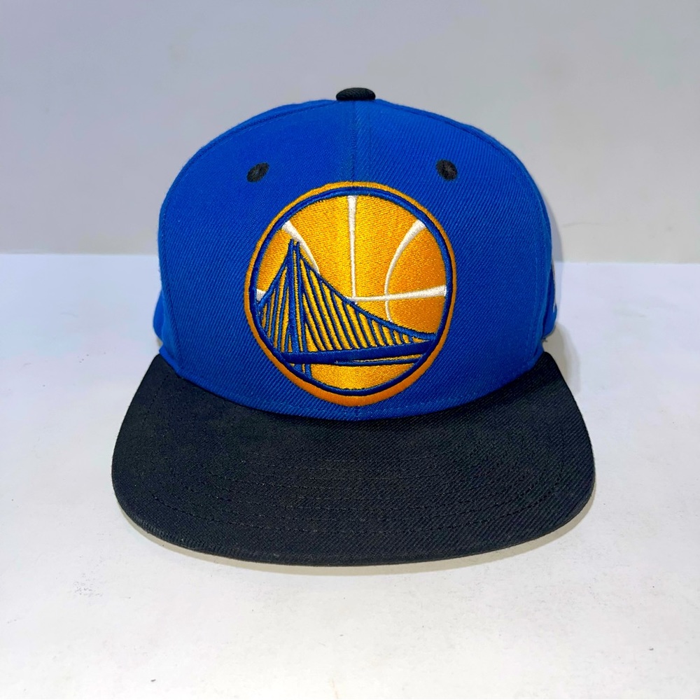 Golden State Warriors Mitchell and Ness Hat NBA Black Blue Embroidered Snapback